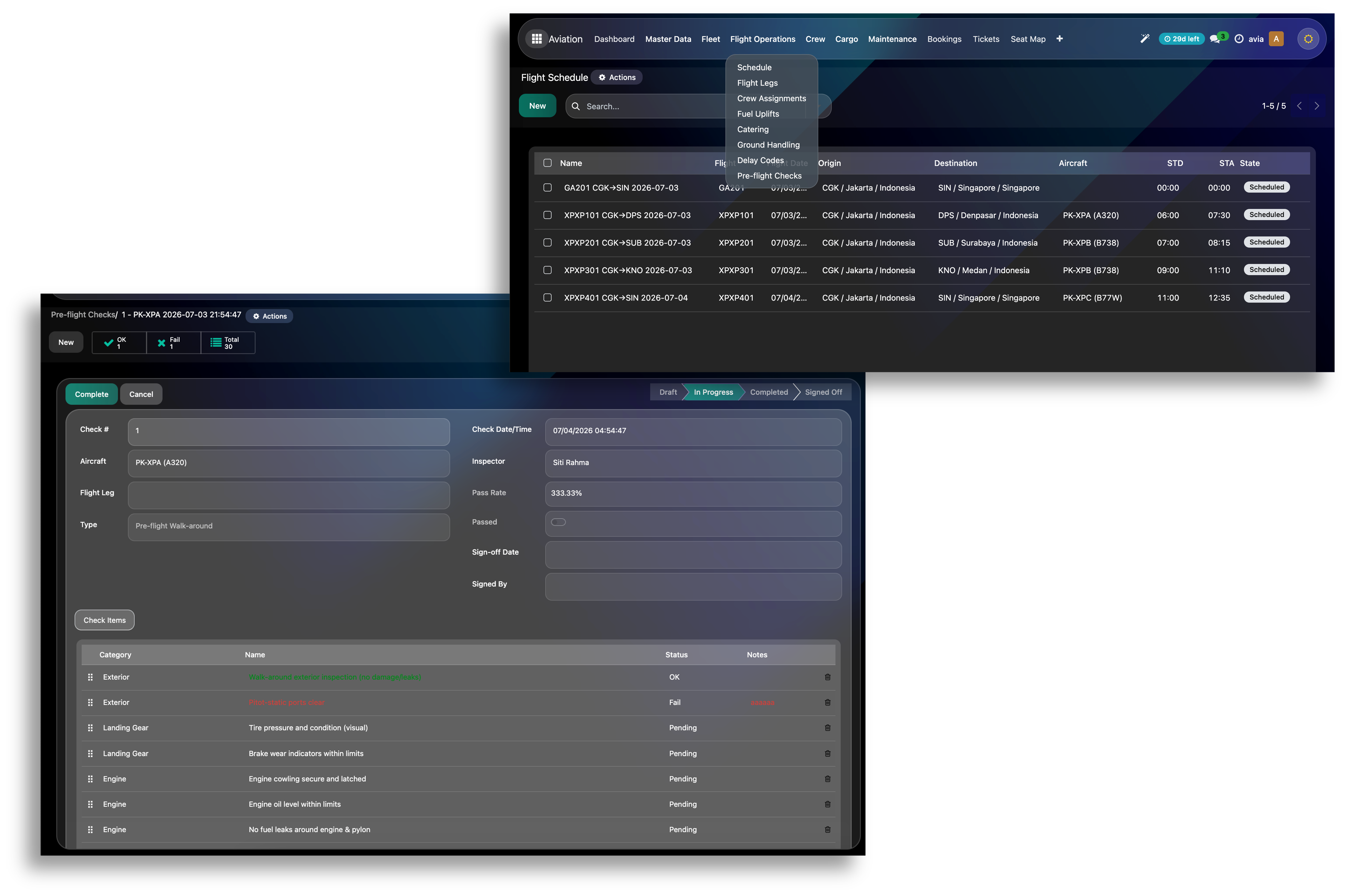 Flight Operations Screenshot
